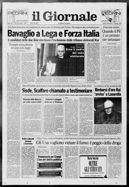 Il giornale : quotidiano del mattino